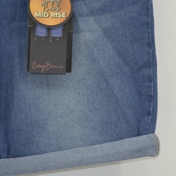CopperFlash Mid Rise Bermuda Blue Jean Shorts Curvy Size 6 - Picture 10 of 15